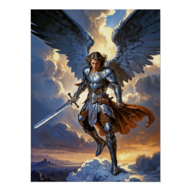 Póster Arcángel Miguel Poder Celestial (Anverso)