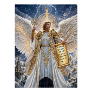 Póster Arcángel Uriel: Guardián Celestial de la Luz