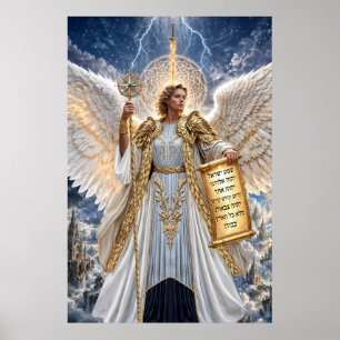 Póster Arcángel Uriel: Guardián Celestial de la Luz