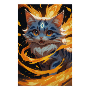 Póster Árcano Ember: El Gatito Flamante Familiar
