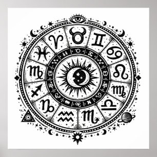Póster Arcanos del Zodiaco — Los Doce Signos por BurnsInH