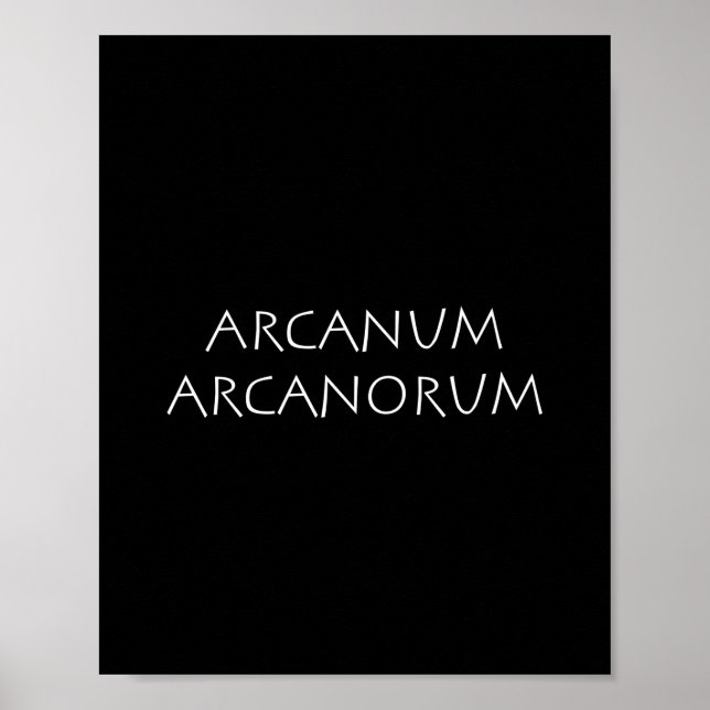 Póster Arcanum arcanorum (Frente)