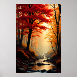 Póster Arce Rojo Árbol