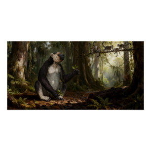 Póster Archaeoindris fontoynontii – Lémur gigante
