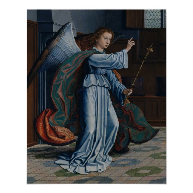 Póster Archangel Gabriel por Gerard David (Anverso)
