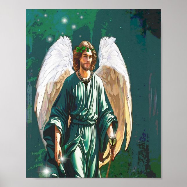 Póster Archangel Raphael Angel of Healing Wall Art Print (Frente)