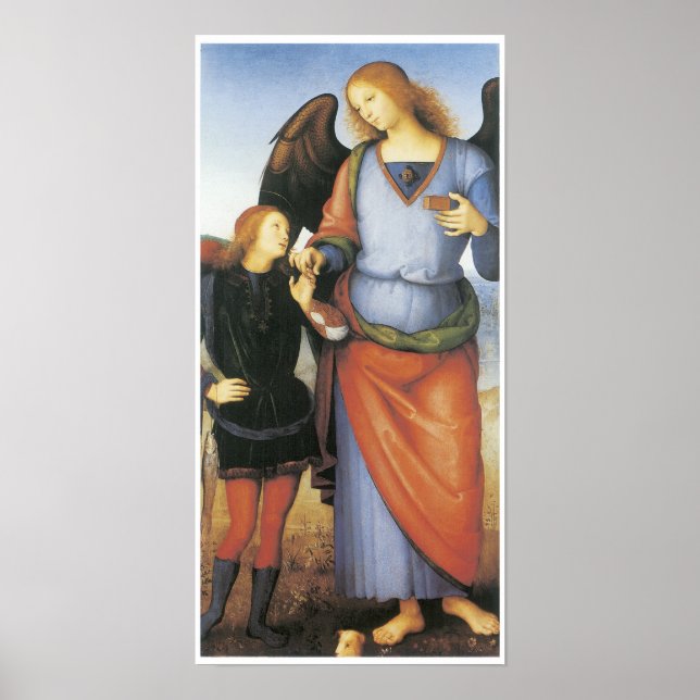 Póster Archangel Raphael con Tobias, c. 1496-1500 (Frente)