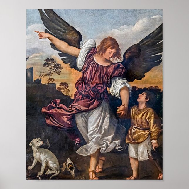 Póster Archangel Raphael Drawing - St Raphael (Frente)