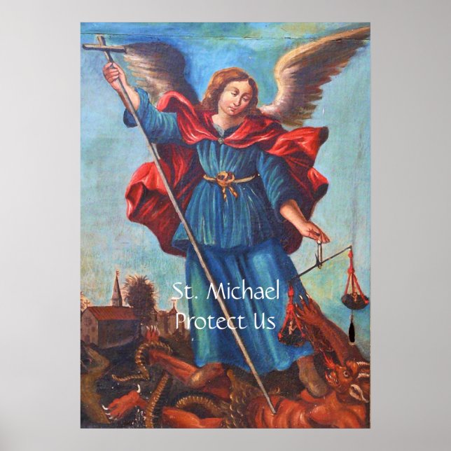 Póster Archangel St. Michael Protect Us Poster (Frente)