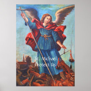 Póster Archangel St. Michael Protect Us Poster