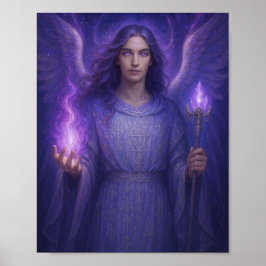 Póster Archangel Zadkiel - Guardián de la llama violeta
