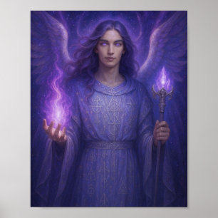 Póster Archangel Zadkiel - Guardián de la llama violeta