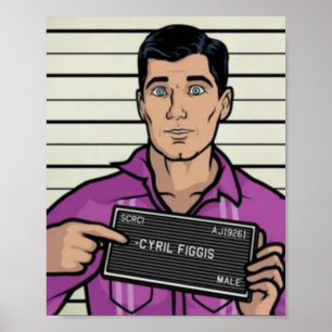 Póster Archer Pretende Ser Cyril Figgis Archer Partyi