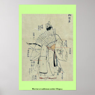 Póster Archer Ukiyo-e. del guerrero o del noble