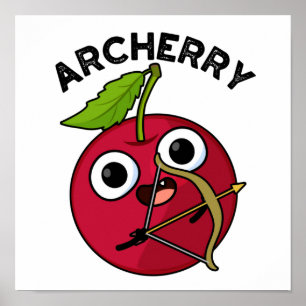 Póster Archerry Funny Fruit Archery Pun