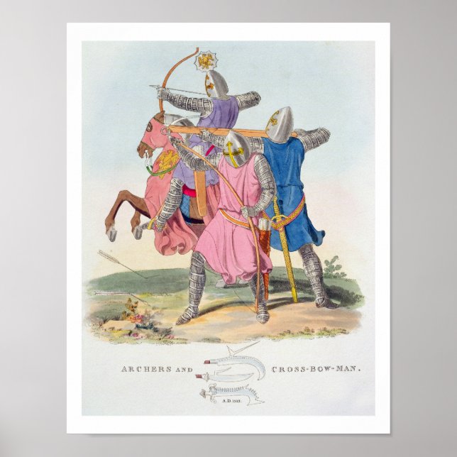 Póster Archers y un travesero, 1312, de 'Ar Antiguo (Frente)