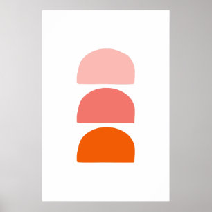 Póster Arches Naranja de coral rosa