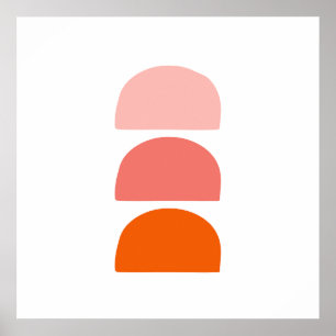Póster Arches Naranja de coral rosa