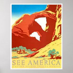 Póster Arches Nat'l Park, WPA Vintage Poster, See America