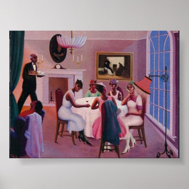 Póster Archibald Motley - Cocktails Pintura Art Déco de 1 (Frente)