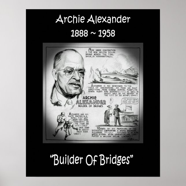 Póster Archie Alexander ~ Matematista/Ingeniero~Generador (Frente)