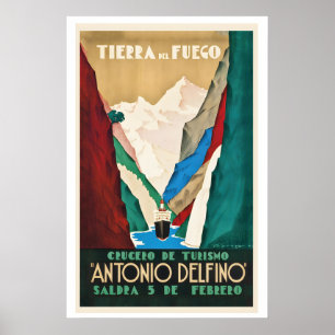Póster Archipiélago de Tierra del Fuego Tierra del Fuego