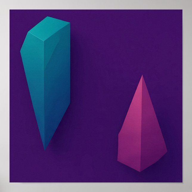 Póster Architectural 3D Geometric Textured Wallpaper (Frente)