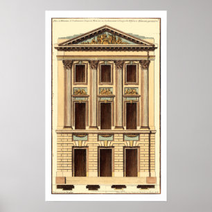 Póster Architectural Facade by Jean Deneufforge