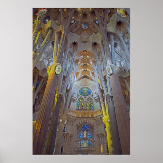 Póster Architecture of the Sagrada Familia Cathedral