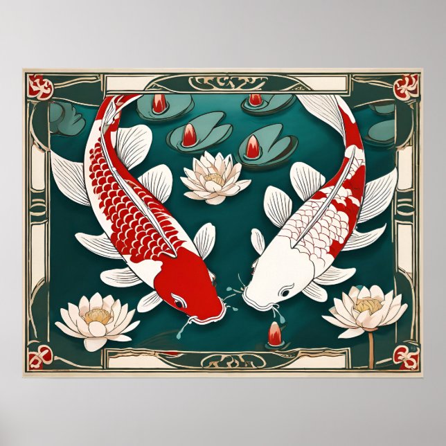 Póster Archivo de carga de Koi Imprimir (Frente)