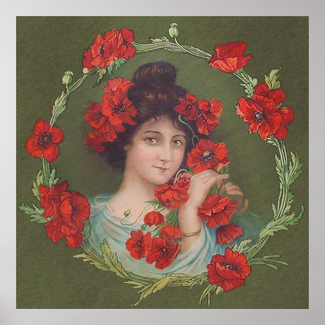 Póster Archivo de Chica Gibson, amante de la adormidera d (Frente)