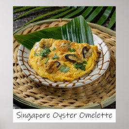Póster Archivo de Oyster Omelet de Singapur impreso