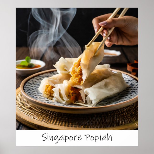 Póster Archivo Popiah de Singapur impreso (Frente)