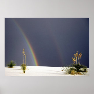 Póster Arco arcoiris blanco