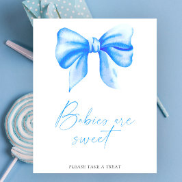 Póster Arco azul acuarela - cartel de bebés dulces