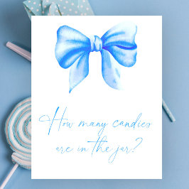 Póster arco azul - adivina cuántos caramelos hay en el fr