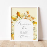 Póster Arco de agua de arco floral limón Mimosa bar Poste<br><div class="desc">Arco acuarela de arco floral Lemon Mimosa bar Poster Artículos de juego disponibles.</div>