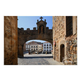 Póster Arco de Cáceres, España