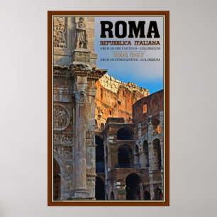 Póster Arco de Constantina y del Colosseum