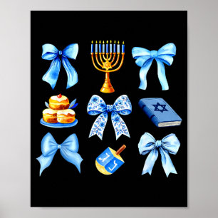 Póster Arco de coqueta Fiesta judía Chanukah Hanukkah Men