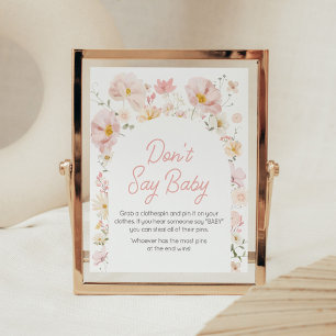 Póster Arco de flores silvestres Baby in Bloom No digas b