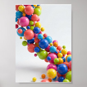 Póster Arco de Globos Coloridos Fiesta Festiva Fleece 