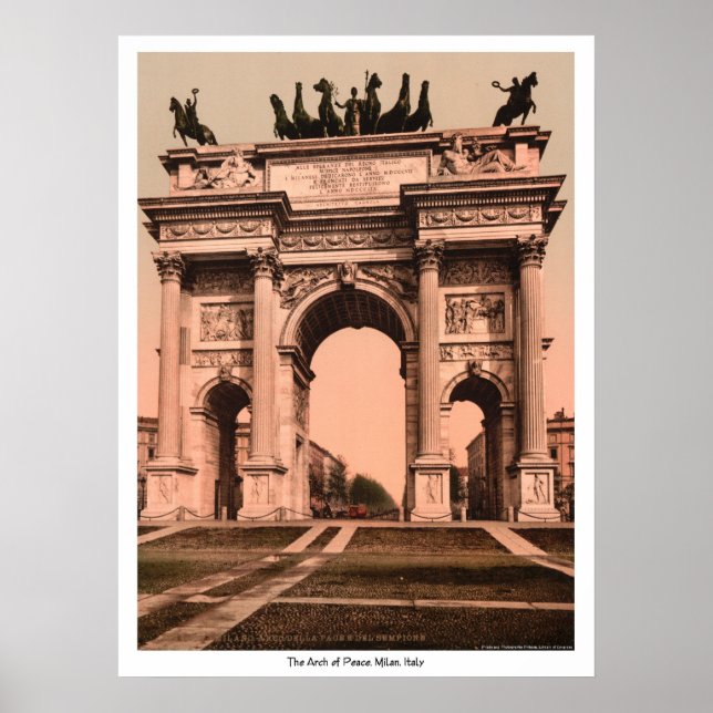 Póster Arco de la Paz, Milán, Italia (Frente)