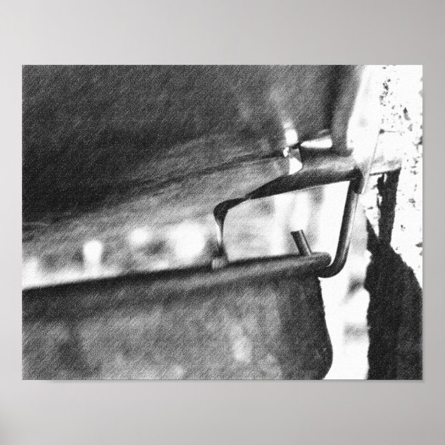 Póster Arco de Maple Sap Bucket Black Pencil Art (Frente)