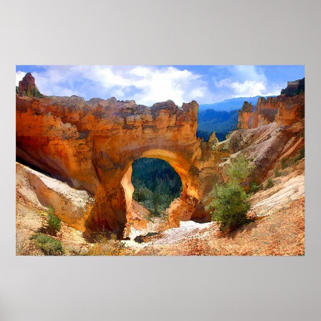Póster Arco de Puente Natural en el Cañón Bryce NP-Realis (Frente)
