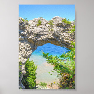 Póster Arco de Roca en la Isla Mackinac, Michigan