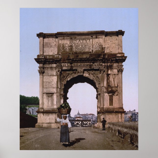 Póster Arco de Titus, Roma (1900) (Frente)