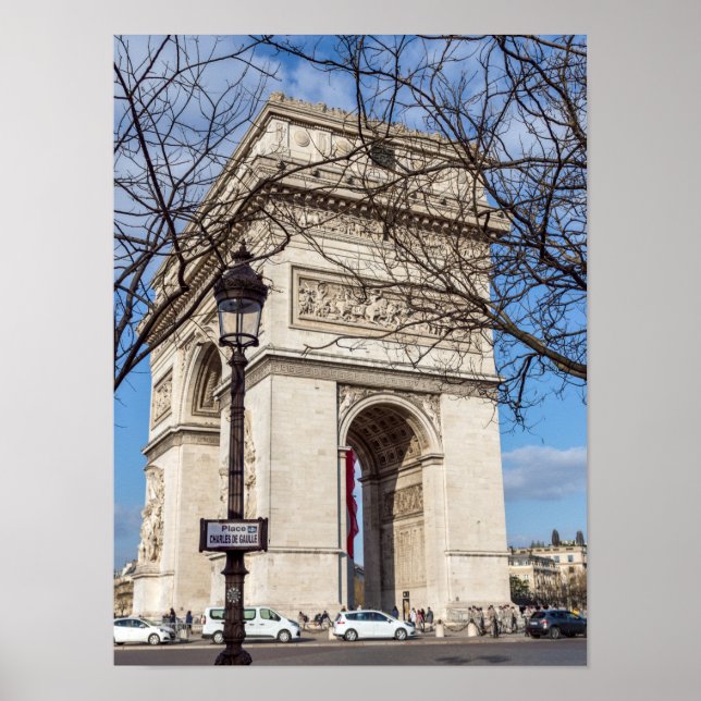 Póster Arco de Triunfo en París, Francia (Frente)