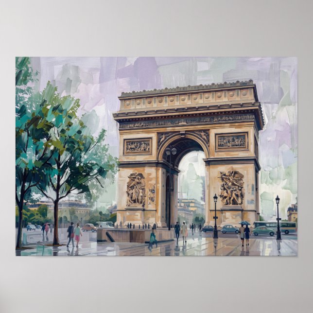 Póster Arco de Triunfo, París, Francia (Frente)