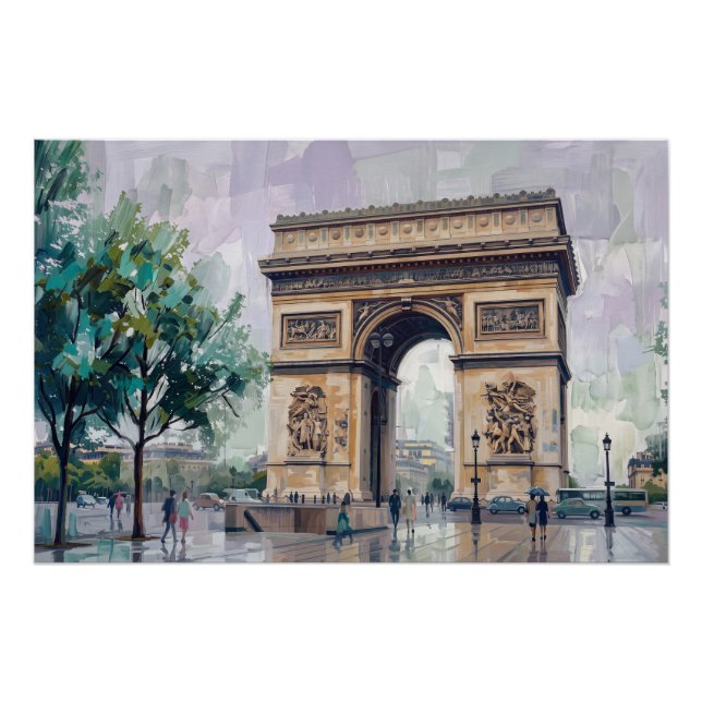 Póster Arco de Triunfo, París, Francia (Anverso)